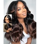 UNICE EasiContour V Part Wigs Human Hair Body Wave Upgrade Glueless U Part Human Hair Wig Chestnu...