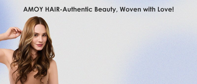 AMOY HAIR 100% Human hair Klein Blue Minimalist luxury Hair Extensions