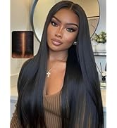 UNICE Silk Straight Pre Everything Frontal Wig 13x4 Ear to Ear Pre Cut Lace Front Wigs Human Hair...