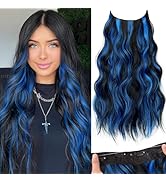 KooKaStyle Invisible Wire Hair Extensions with Transparent Headband Adjustable Size 4 Secure Clip...