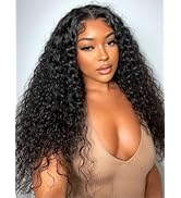UNICE Water Wave 7x5 Bye Bye Knots Lace Front Wigs Human Hair with Drawstring Pre Everything Glue...
