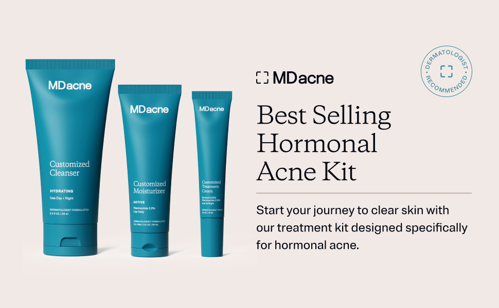 retinol cream, acne treatment kit, 3 step, adult acne, skin care, niacinamide, dry, oily skin