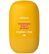 DERMA E Face Primer, Vitamin C Luminous 2-in-1 Brighten & Blur Primer, 1 Fl Oz, Stabilized Vitami...