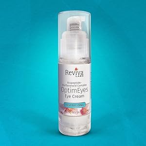 reviva labs optimeyes eye cream creme wrinkles fine lines darnkess peptides youthful smooth