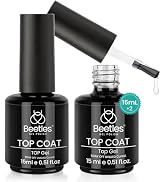 Beetles Gel Polish 2Pcs 15ml No Wipe Top Coat High Gloss Shiny Long-Lasting Clear Gel Top Coat, S...