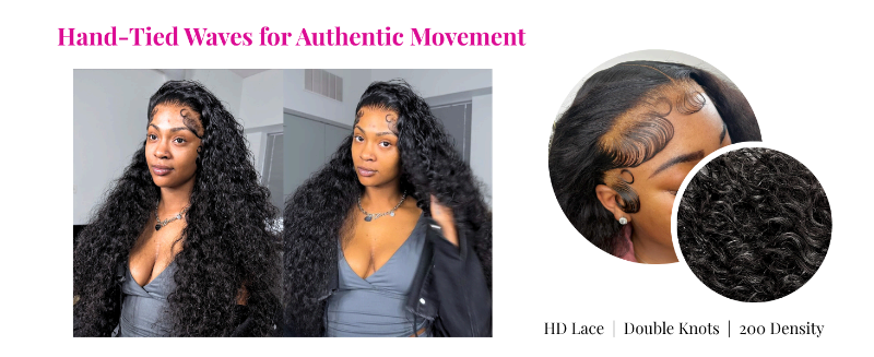 13x6 Water Wave Lace Front Wigs Human Hair