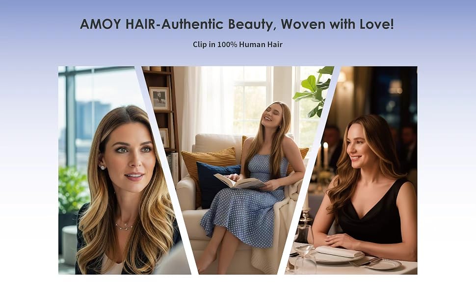 100% Human hair Klein Blue Minimalist luxury Halo Hair Extensions