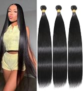 Straight Bundles Human Hair 30 32 34 inch Bundles Human Hair 12A Unprocessed Brazilian Hair Bundl...