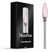 MelodySusie Ceramic Nail Drill Bit, 3/32'' (2.35mm) Professional Acrylic Nail File Flame Drill Bi...