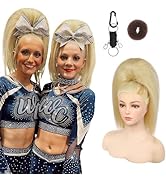 SEIKEA Cheer Ponytail Hair Piece, 100% Super Protein Fiber Straight Cheerleader Hairpiece Lightwe...