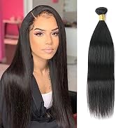 Viyaviya Human Hair Bundles 28 Inch Straight Premium 10A Unprocessed Brazilian Weave Virgin Remy ...