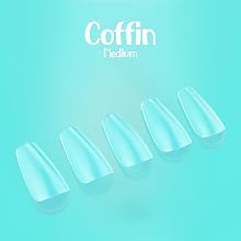 Coffin Medium Soft Gel Nails