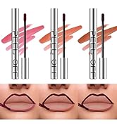 LANGMANNI 3 Colors Long-Lasting Peel Off Lip Liner Set, Waterproof & Smudge-Proof Matte Lip Liner...