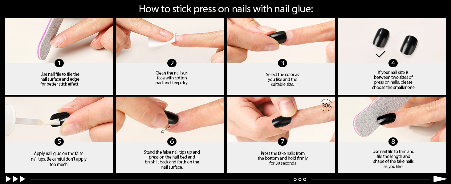 press on nails short