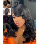 Nadula Bye Bye Slip Feathered Layer Side Part Human Hair Drawstring Wig 200% Density, Glueless Pr...