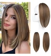 REECHO Clip in Hair Volumizer, 2PCS 12 inch Short Thick Clip in Hairpieces Adding Extra Volume Ha...