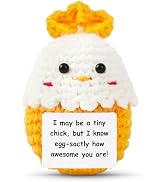 JULEASEL Mini Chicken Easter Basket Essentials Stuffers for Teens Kids Girls Gifts Positive Croch...