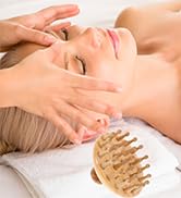 GLEAVI Wooden Massage Comb Wide Tooth Hair Brush Shampoo and Dry Hair Scalp Care Brush Round Tip ...