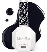MelodySusie Hema Free Gel Nail Polish, 0.5 Fl Oz Thick Black Gel Polish, Non Toxic, Long Lasting,...