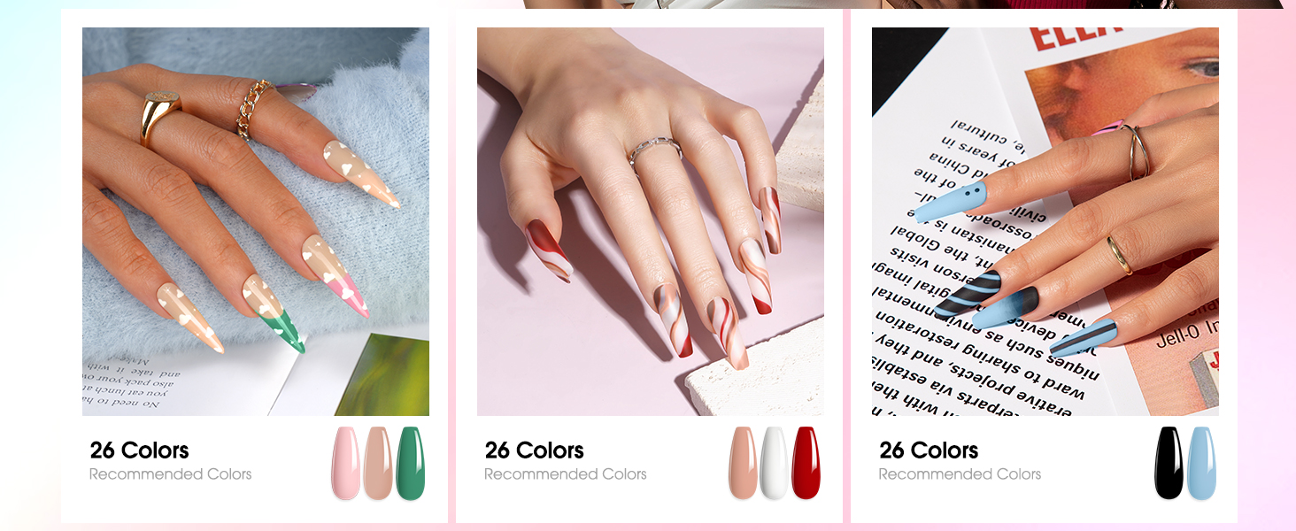 26color gel nail polish