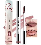 JUAAZIN Matte Liquid Lip Stain Peel Off Lip liner Tattoo, Brownish Red Matte Peel Off Lip Stain, ...