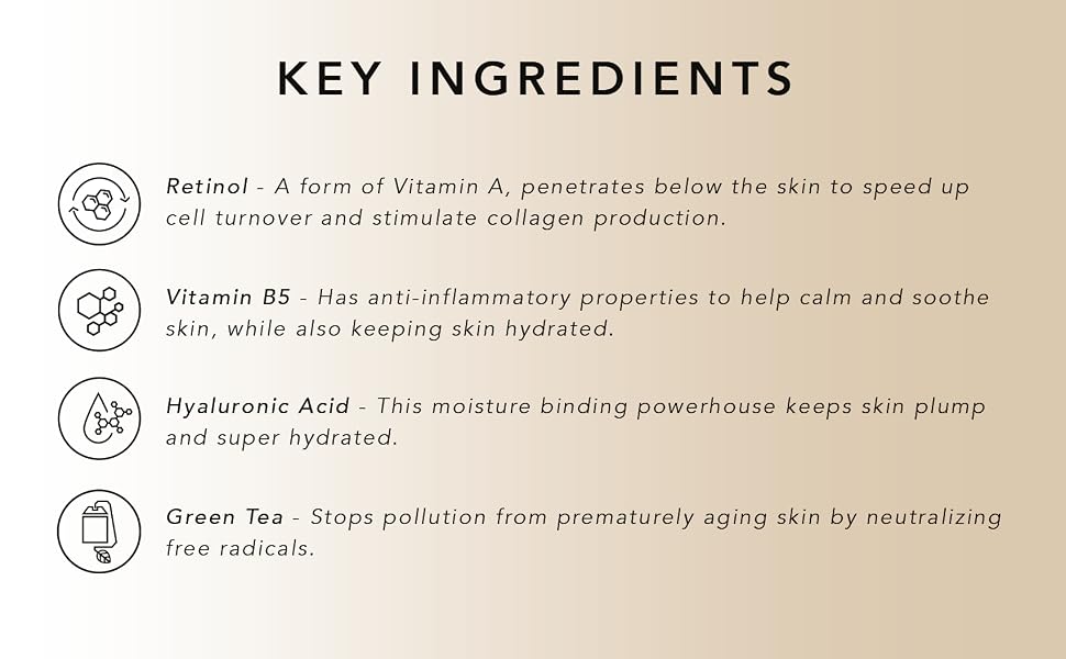 key ingredients retinol hyaluronic acid