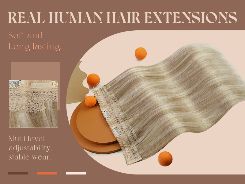 human hair halo extensions