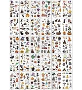 30 Sheets Halloween Tattoos for Kids Pumpkin Halloween Temporary Tattoos Ghost Spider Web Bat Hal...