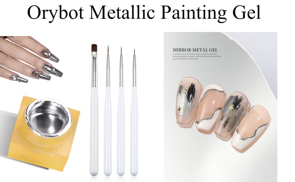 Silver Painted Nail Gel