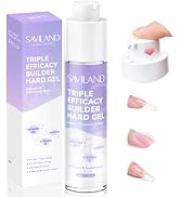 SAVILAND 50g Hard Gel for Nails- Clear Builder Nail Gel with Vitamin E Vitamin B5 Keratin Nourish...