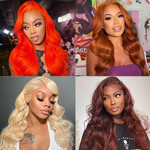 Ginger Curly Lace Front Wigs Human Hair