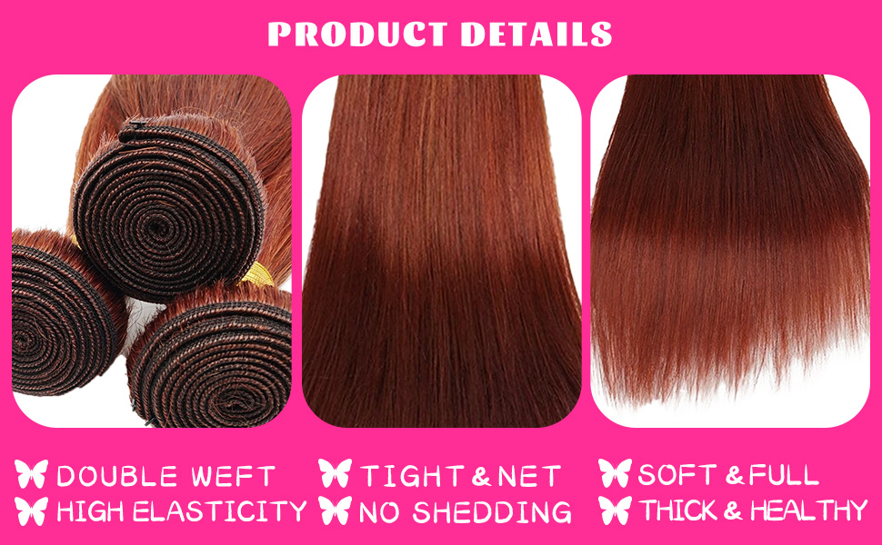 Copper Red Straight Bundles