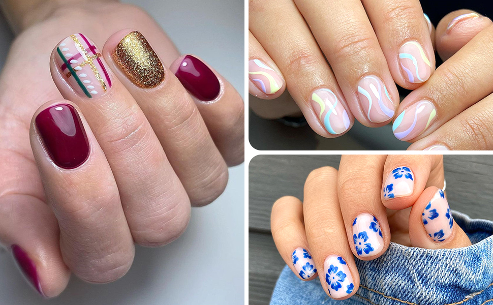 acrylic nails glue on nails short press on nails kids fake nails false fingernail