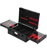CHUANGJIN Large Barber Carrying Case, Hairdresser Tool Box Organizer Traveling Case, Portable Tra...