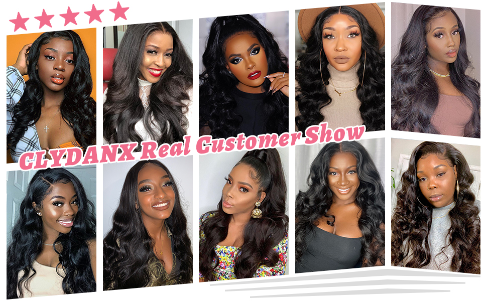 Body Wave 13x4 Lace Front Wigs Human Hair Customer Show