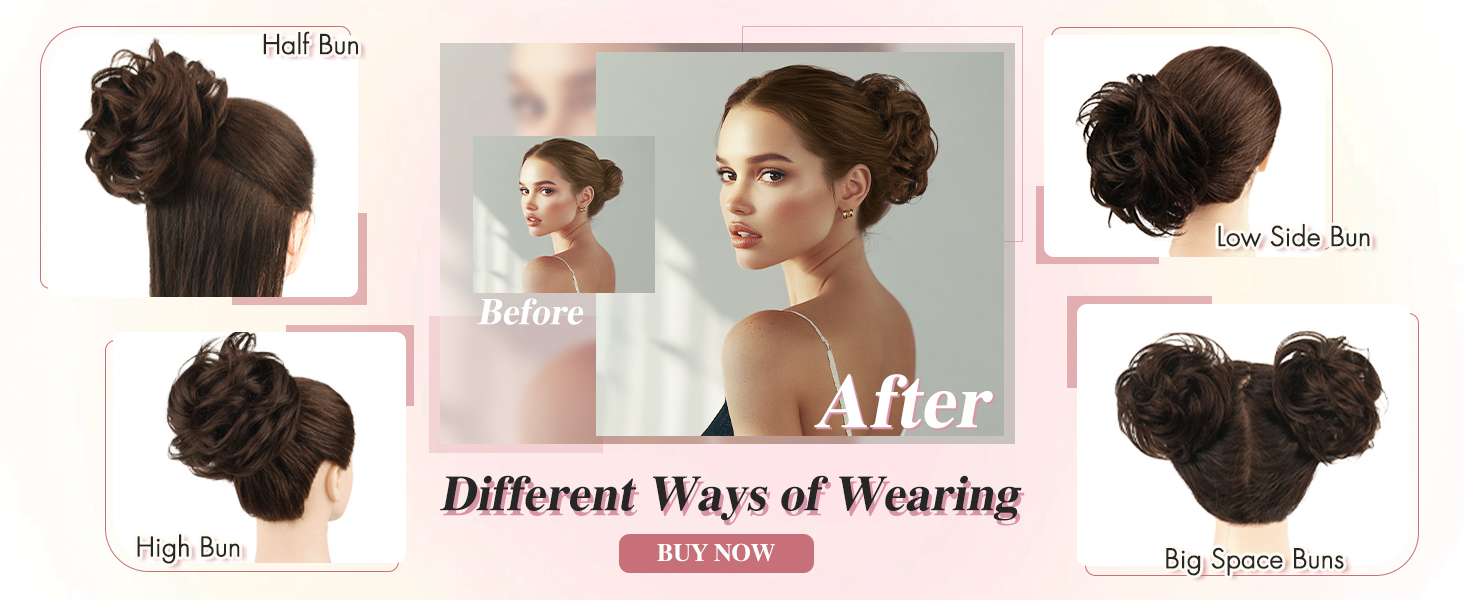 bun hair pieces for women real hair