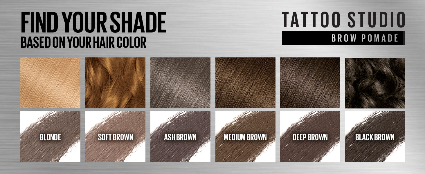 Maybelline Tattoo Studio Brow Pomade Find Your Shade