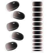 KING HORSE Semi Cured Gel Nail Strips Extra Long Gel Nail Stickers Salon-Quality Long Lasting Nai...