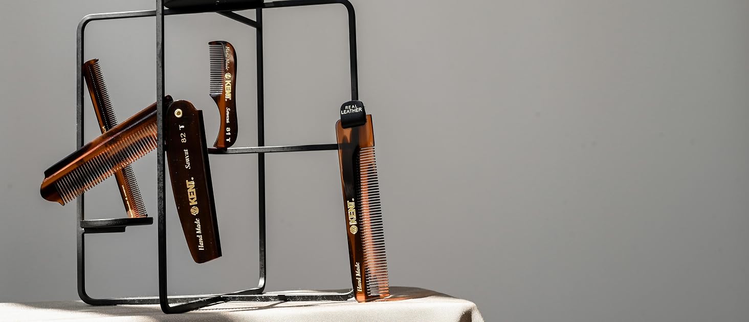 A Metal Frame Holding Multiple KENT Combs