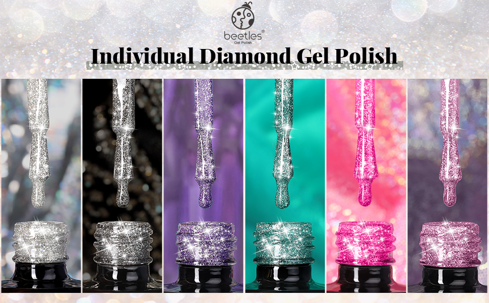 DIAMOND GEL NAIL POLISH BARBIE NAILS