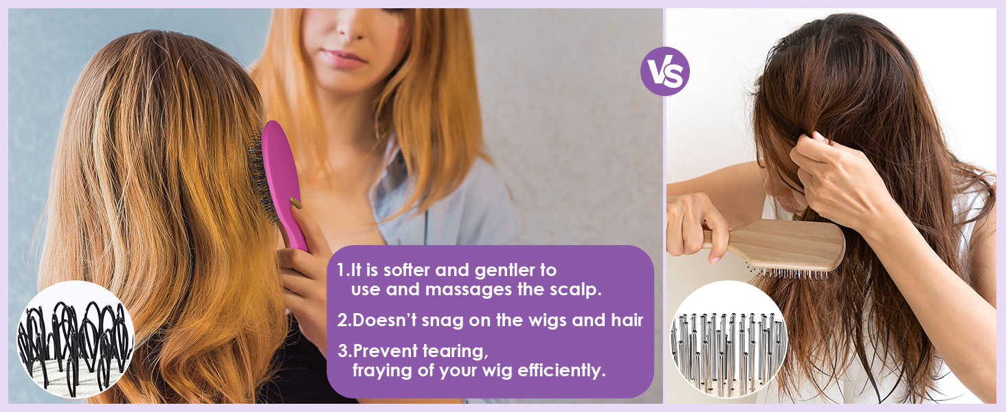 Gentle Loop Wig Brush for hair extension