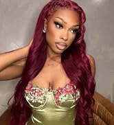 99j burgundy lace front wigs human hair body wave wig 30 inch lace front wig human hair