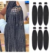 Liang Dian Pre-Stretched Braiding Hair 22 inch 6 packs Hot Water Setting Synthetic Hair Crochet B...