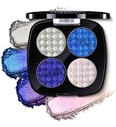 CHARMACY 4 Colors Chameleon Eyeshadow & Highlighter Palette, Shift-Infused Multichrome Pressed Pi...