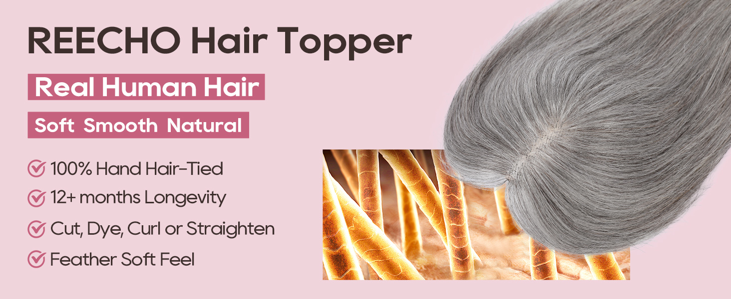 human hair topper