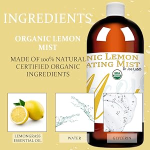 Dr. Joe Lab Organic Lemon Mist - USDA Hydrating Mist