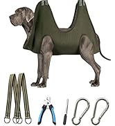 Kkiimatt 10 in 1 Pet Grooming Hammock Harness with Nail Clippers/Trimmer, Nail File, Comb,Dog Nai...