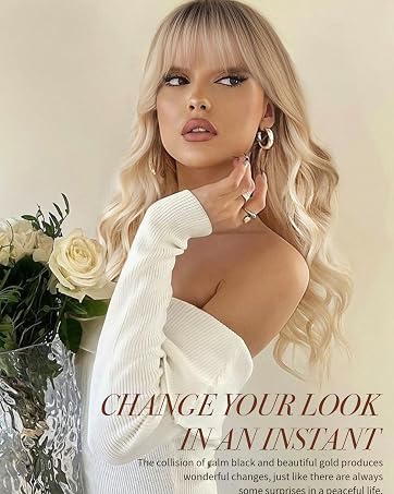 blonde wig with bangs