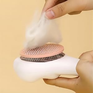 Cute Paw-Shaped Cat Brush with Release Button