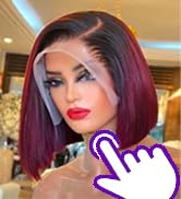 1b/99j ombre red burgundy lace front bob wigs human hair ombre 99j burgundy bob wig human hair